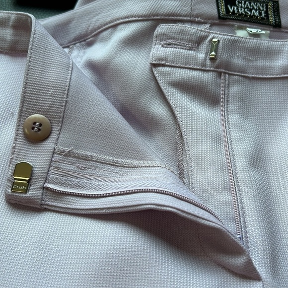 Gianni Versace Couture Wool Pant Light Purple Formal Trouser Italy Sz 42 US 6 - Picture 11 of 14